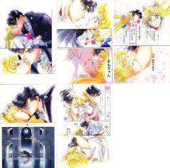 [중고] 엽서 B. 집합 고정채 엽서 5종 세트 [미소녀 전사 세일러 문 SAILOR MOON CAFE in MARBLE GALLERY CAFE]