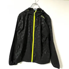 ★美品★ YONEX ヨネックス very cool スクエアモザイク柄 ジップアップ パーカー M メッシュ 黒のサムネイル