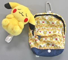 [중고] 기타 잡화 (캐릭터) [단품] 피카츄 마스코트 & 배낭 형 파우치 세트 [포켓 몬스터 피카 피카 백 2018 (복주머니)] 포켓몬 센터 한정