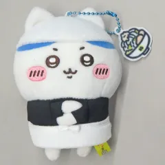 【中古】ぬいぐるみマスコット・バッジ ハチワレ ちいかわラーメン豚 店員さんなマスコット 「ちいかわ なんか小さくてかわいいやつ」