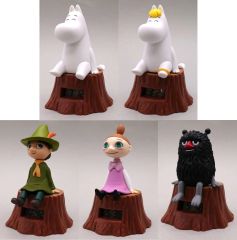 手作り木彫り ムーミン5点セット ムーミン谷 ミイ 中古玩具