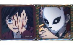 [중고] 배지·빈즈 토미오카 요시바타 & 녹토 B [귀멸의 칼날 기둥 연고편×ufotable Cafe×마치아 소비 CAFE 리얼타임 카페 의용의 하오리 랜덤 스퀘어캔 배지 세트]