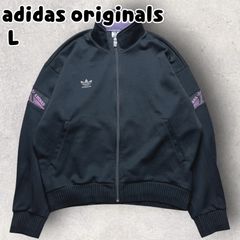 90s デサント製 adidas アディダス トラックジャケット ブラック L