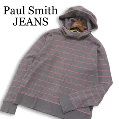 Paul Smith JEANS ポールスミス ジーンズ プルオーバー ボーダー★ フーディー パーカー Sz.L メンズ グレーのサムネイル