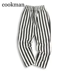cookman クックマン 通年★ イージー ストライプ シェフ パンツ Sz.L メンズのサムネイル