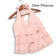 【新品 未使用】 Dear Princess ディアプリンセス 春夏★ フリル ホルターネック キャミソール 日本製 Sz.38 レディースのサムネイル