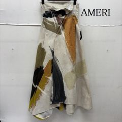 アメリ LOUISE ART SKIRT アート 総柄 ロング スカート 01110941490