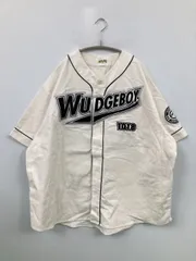 WUDGEBOY シャツ/ブラウス F アイボリー ライン柄 ミドル丈 半袖 ノーカラー コットン 無地 前面プリント バックプリント 刺繍 メンズ レディースのサムネイル