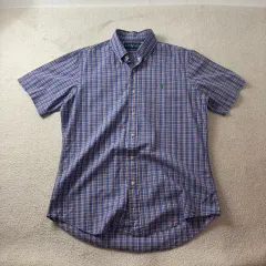 100 POLO RALPH LAUREN (ポロラルフローレン) ヴィンテージ CHECK コットン 半袖 シャツ