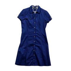 BURBERRY BLUE LABEL半袖ワンピース ネイビー ひざ下丈[40] - メルカリ