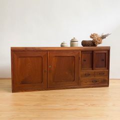 大型 木箱 黒 収納箱 宝箱 2A044 古道具 古家具 和家具 ビンテージ