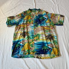 サンローランパリ エディ期 パームツリー シルク アロハシャツ 36 14ss