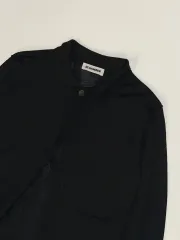 ジルサンダー jil sander ブラック ワンボタン 7分 袖 カーディガン (40)のサムネイル