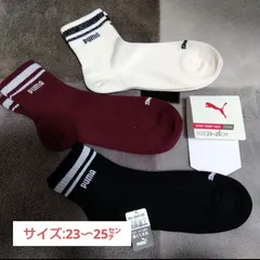 【PUMA】ラメ入り　消臭加工　つま先かかと補強　強くて丈夫な靴下/23〜25㌢のサムネイル