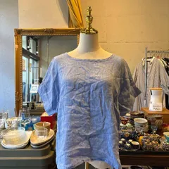 イチ ichi ブラウス シャツ トップス　レディース　blouse　shirt　Tops　ladies　リネン　麻　LINEN　七分袖　無地　お呼ばれ　デート　オフィスカジュアル　食事会　可愛い　お出かけ　上品のサムネイル