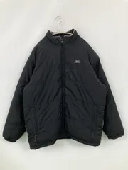Reebok リーボック ダウンジャケット/コート M ブラック 無地 ワンポイント ブランドロゴ キルティング ミドル丈 フードなし ジップアップ メンズのサムネイル