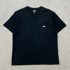 DANTON】 ノーカラーバックギャザー入り 半袖シャツ 38 黒 - メルカリ