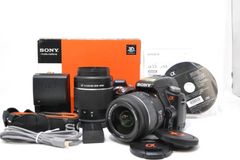 SONY】α55 SLT-A55V + 18-55mm + 55-200mm - メルカリ