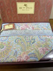未使用 ETRO タオルケット 花柄ペイズリー 140×200のサムネイル