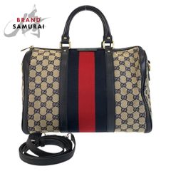 GUCCI GGキャンバス シェリーライン 247205 ハンド ボストンバッグ