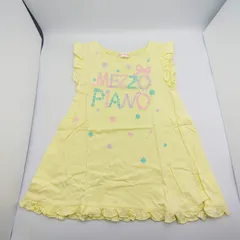 メゾピアノ ワンピース 140 イエロー 花柄 ロゴ 子供服 キッズ 女の子 夏服 カジュアル かわいい【TE21】