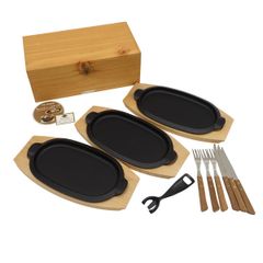 新品・未使用】南部盛栄堂 南部鉄器ステーキ皿3枚セット - メルカリ