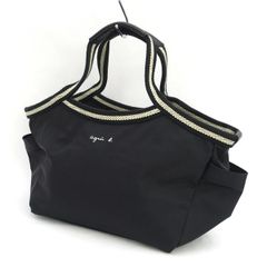 agnes b. VOYAGE ナイロントートバッグ A4収納 肩掛け可 黒色 agnes b. VOYAGE・トートバッグ 肩掛け ナイロン ブラック A4可 - メルカリ
