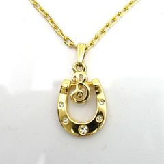 BURBERRY バーバリー ホースシュー 馬蹄 Bロゴ ネックレス 44417