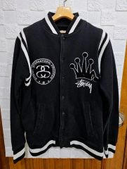 Stussy スタジャン ブラック Lサイズ - メルカリ