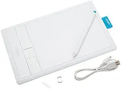 【中古】Wacom ペンタブレット Sサイズ ホワイト イラスタMini&コミスタMini付属 Bambooコミック CTH-470/W2のサムネイル