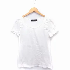 ジュエルチェンジズ Jewel Changes アローズ フリル カットソー Tシャツ Uネック 半袖 無地 コットン 綿 オフホワイト 白 /FT31のサムネイル