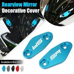 オートバイ用CNCアルミニウム製バックミラーシート装飾カバーミラーベースブラケット（675SR-R 675SR 675 SRR SR用）