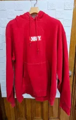 OBEY オベイ レッド ボックス ロゴ 起毛 フードTシャツ XLのサムネイル