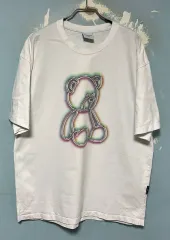 ADLV acme de la vie アクメドラビ メタルLINEクマ オーバーサイズ Tシャツ 白 XL 105のサムネイル