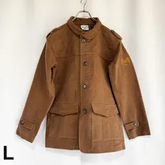 COTTON OXFORD 英国製 フィールドジャケット ブラウン 綿 Lサイズ 165~175cm ミリタリージャケット ZZ9728