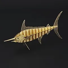 【中古】 ペーパーパズル カジキマグロ ゴールド 台座付のサムネイル