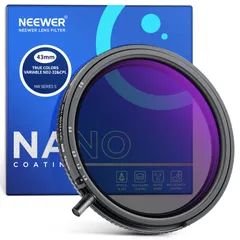 新品 NEEWER 43mm トゥルーカラー可変ND2-32とCPLフィルター 2in1 調整可能 減光と円偏光フィルター マルチコーティングHD光学ガラス/アルミ合金フレームのサムネイル