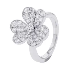 ヴァンクリーフ&アーペル リング フリヴォル 1フラワー ダイヤモンド 43P 計0.8ct K18WGホワイトゴールド サイズ47 VCARD31600のサムネイル