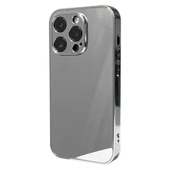 Sanlinba iPhone用 ケース 薄型 軽い HDミラー 韓国 全面保護 ケース レンズ保護 滑り止め 落下防止 アイフォン カバー (silver, iPhone13pro)