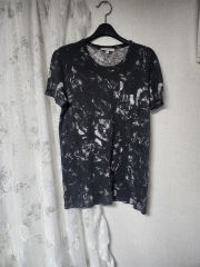 ビンテージ MM6 マルジェラ アートプリント Tシャツ グレー/ホワイト