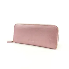 JIL　SANDER　ジル サンダー　長財布　レザーロングウォレット　ラウンドジップ　ロゴエンボス　ピンクのサムネイル