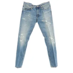 【中古】【未使用】マウログリフォーニ Mauro Grifoni ダメージ＆リペア加工 コットン デニムパンツ ジーンズ ライトブルー【サイズ34】【メンズ】のサムネイル