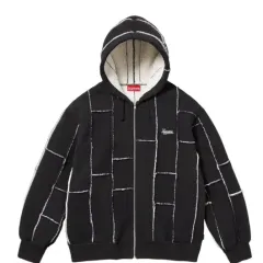 当日(※メルカリshop取引では対象外)Supreme ポウ シャーリング ジップアップ フード スウェットシャツ ブラックのサムネイル