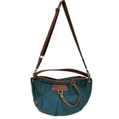 美品 ダコタ 本革 シボ革 レザー ショルダーバッグ バケツ型 ネイビー 