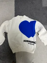 ADER ERROR ブルー ハート ニット 白のサムネイル