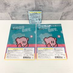 별의 커비 이치 반 쿠지 푸푸푸치치치치 E상 코스터 1개 G상 클리어 파일 2개 총 3개 세트 닌텐도