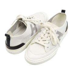 HERMES エルメス DEEP スニーカー Hロゴ メッシュ 白 - メルカリ