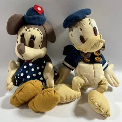 ★ レトロ ヴィンテージ Disney ディズニー ミニーマウス ドナルドダック ぬいぐるみ 2点 まとめ商品 現状品