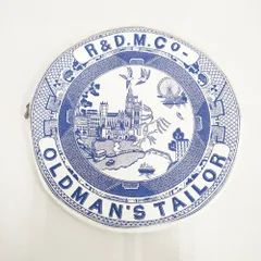 R&D.M.Co- LONDON BLUE WILLOW PLATE POUCH ロンドン ブルーウィロープレートポーチ ポーチ シロ アオ レディース オールドマンズテーラー【中古】6-0518G◎のサムネイル