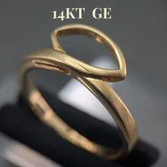 ESPO 14KT GE 金メッキ ループリング 21号 重ね付け ゴールド 米国 ヴィンテージのサムネイル